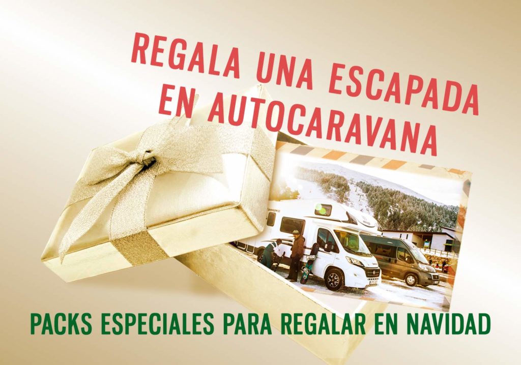 Regala una experiencia inolvidable. Packs especiales para regalar escapadas en autocaravana en Navidad y Reyes.