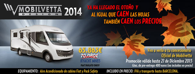 Ofertas Autocaravanas mobilvetta Otoño 2013